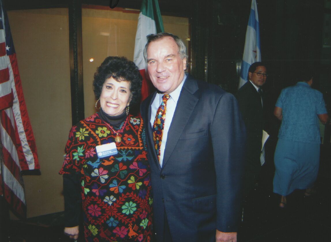 Mariachi performer Raquel Ontiveros with former Mayor Richard M. Daley. | Provided photo